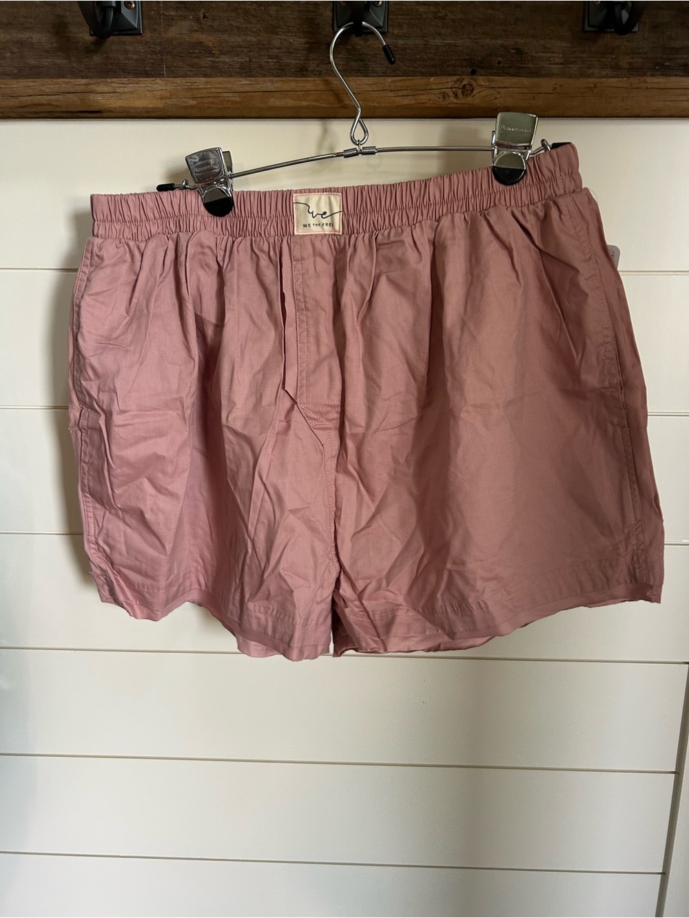 Free People Lounge Shorts - Mauve Elastic-Waist Casual Shorts